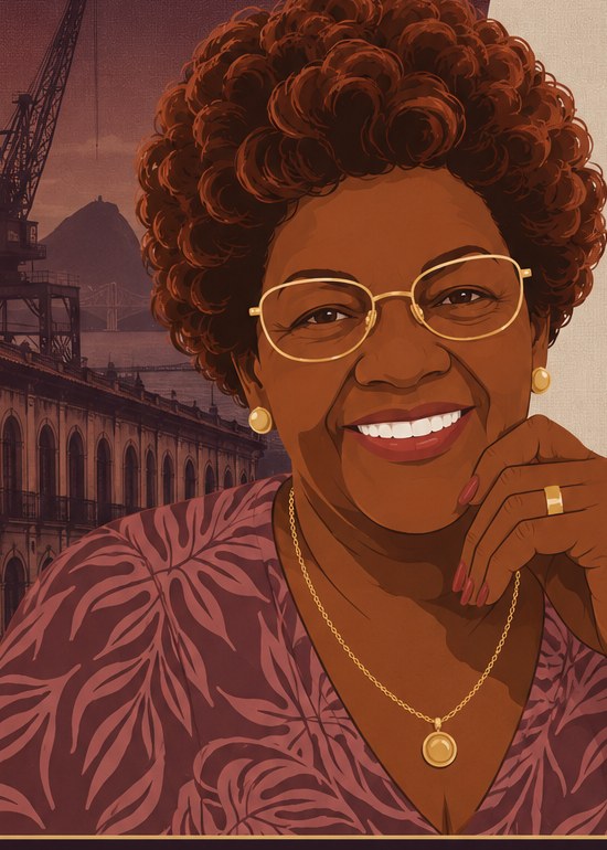Ilustração de Dona Ivone Lara, a Dama do Samba